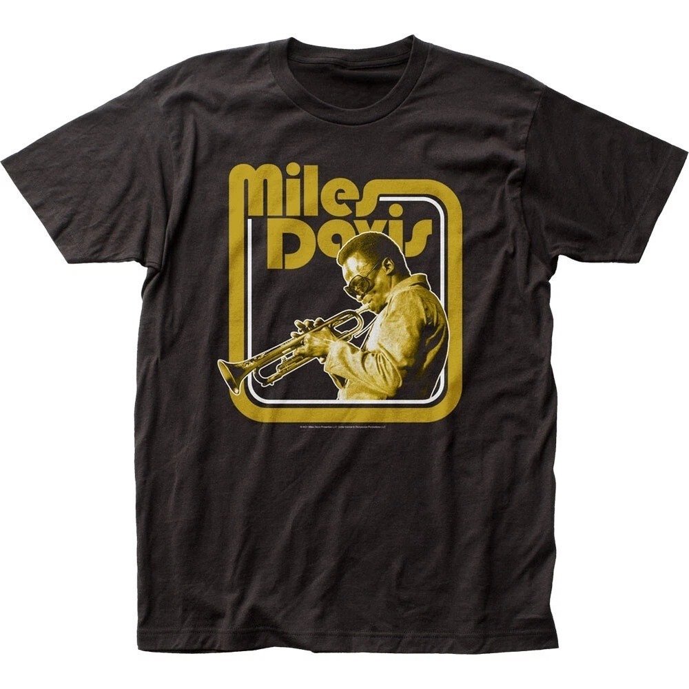 Miles Davis Trumpet Mens T Shirt Jazz Music Classic Band Tee New Black